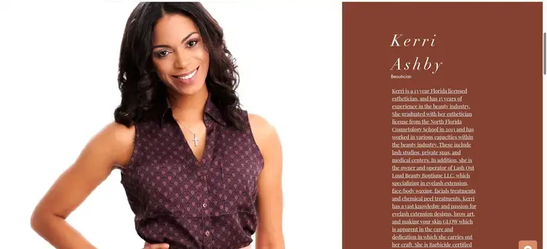Kerri Ashby, owner of Lash Out Loud